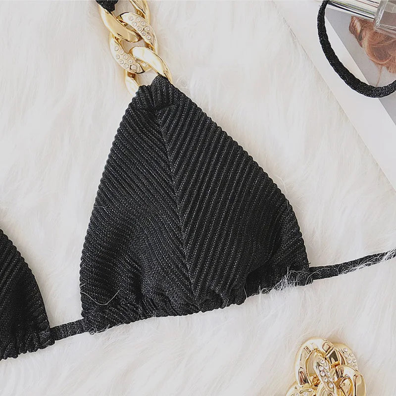 Biquíni Nidóre Lux Rhinestone – Elegância com Brilho