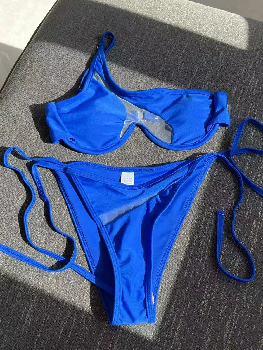 Biquíni Nidóre Asymmetric Mesh – Modernidade e Charme