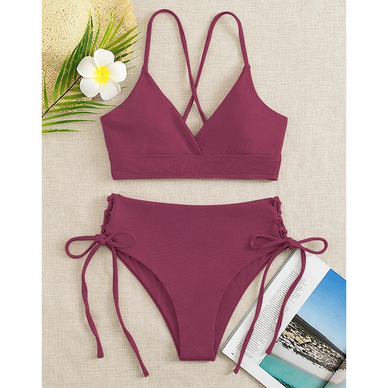 Biquíni Nidóre High-Waist – Elegância e Conforto