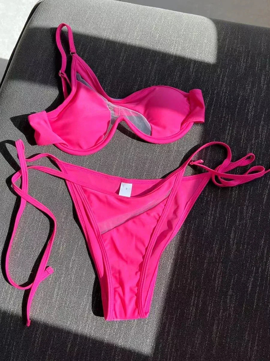 Biquíni Nidóre Asymmetric Mesh – Modernidade e Charme