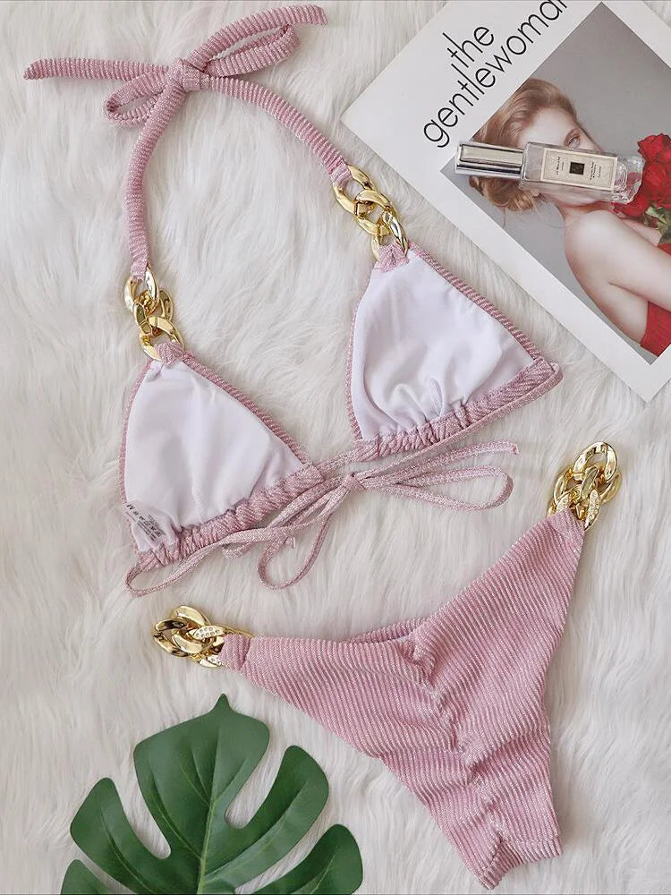 Biquíni Nidóre Lux Rhinestone – Elegância com Brilho