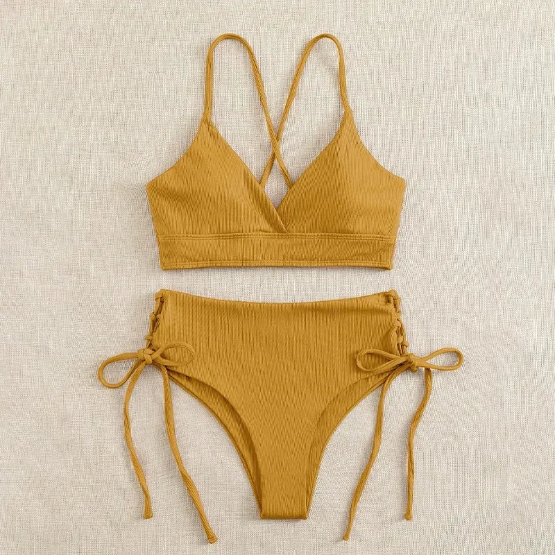Biquíni Nidóre High-Waist – Elegância e Conforto
