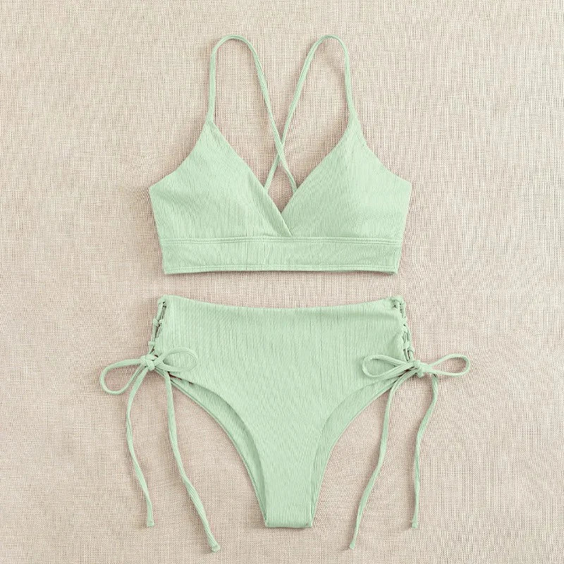 Biquíni Nidóre High-Waist – Elegância e Conforto