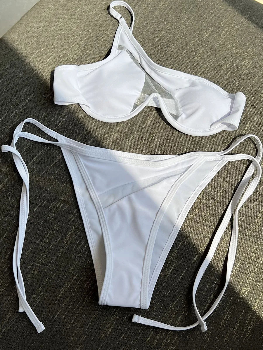 Biquíni Nidóre Asymmetric Mesh – Modernidade e Charme