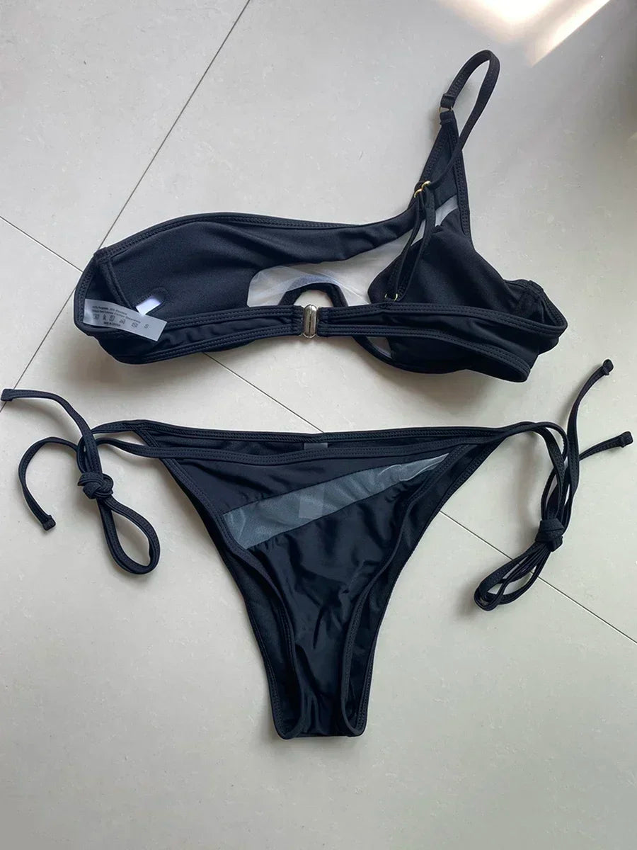 Biquíni Nidóre Asymmetric Mesh – Modernidade e Charme