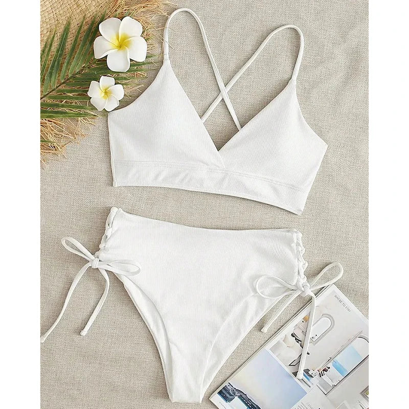 Biquíni Nidóre High-Waist – Elegância e Conforto