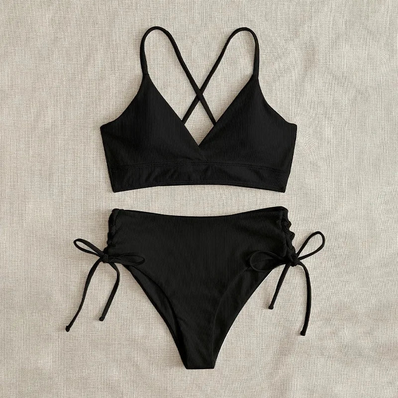 Biquíni Nidóre High-Waist – Elegância e Conforto