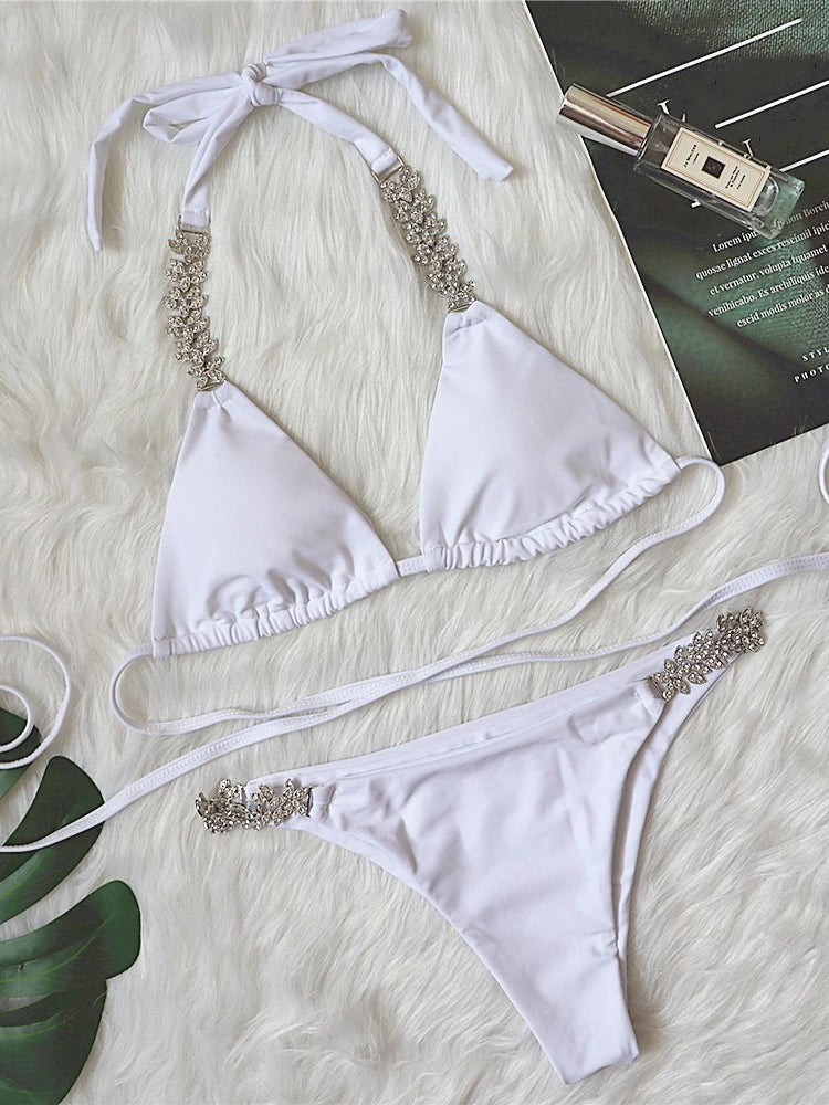Biquíni Nidóre Lace-Up – Elegância Minimalista