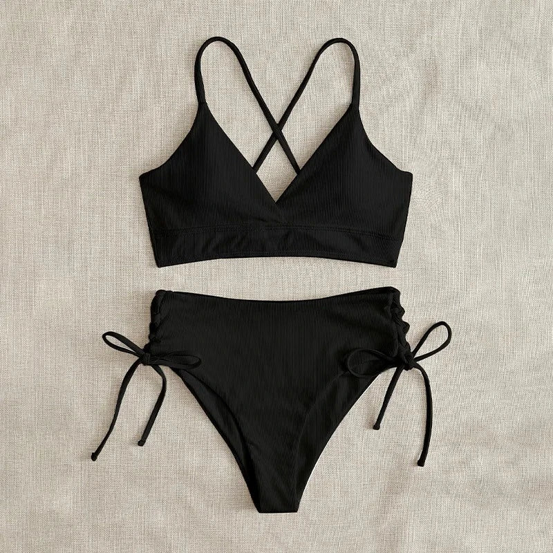 Biquíni Nidóre High-Waist – Elegância e Conforto
