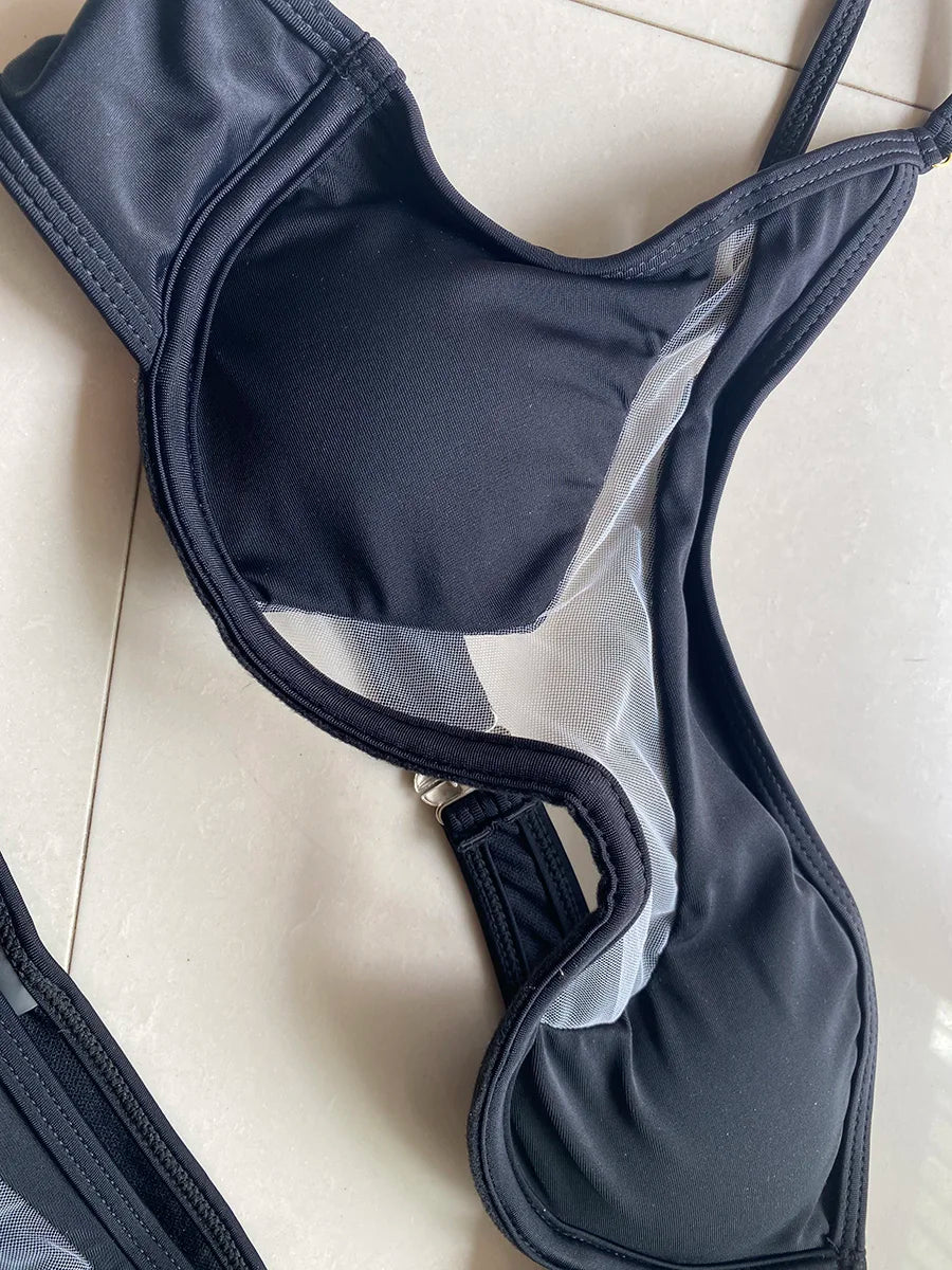 Biquíni Nidóre Asymmetric Mesh – Modernidade e Charme