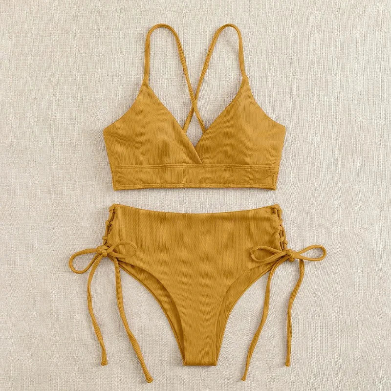 Biquíni Nidóre High-Waist – Elegância e Conforto