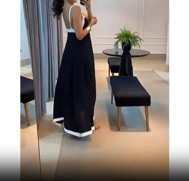 Vestido Longo Minimalista Nidóre – Elegância Urbana